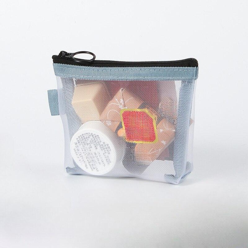 Многослойная сумка-молния для монет из нейлоновой сетки, органайзер для ключей, помады, наушников, держателя, удостоверения личности, кредитных карт, чехла для хранения
