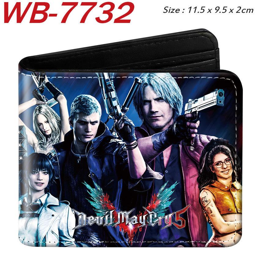 Devil May Cry Wallet Short Bifold Colorful Print Anime Game Card Holder Coin Pocket Collectible Gift 1pcs