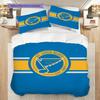 St. Louis Blues Pattern Bedding Quilt Set Quilt Cover Pillowcase Home Decoration Birthday Gift (1 * duvet cover + 2 * pillowcase, without core)