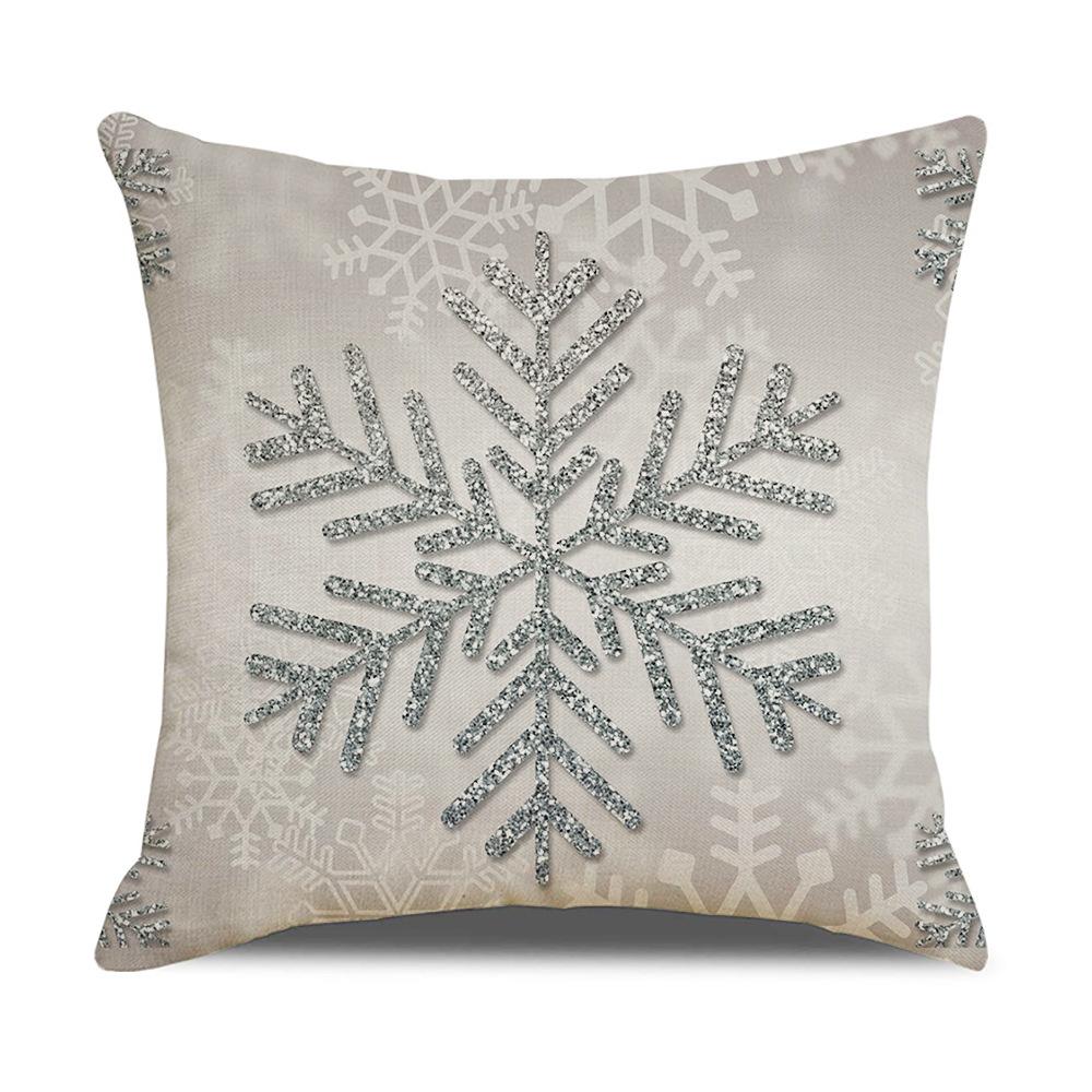 New Sofa Pillow Cover Santa Claus Cartoon Print Holiday Gift Home Soft Furnishing