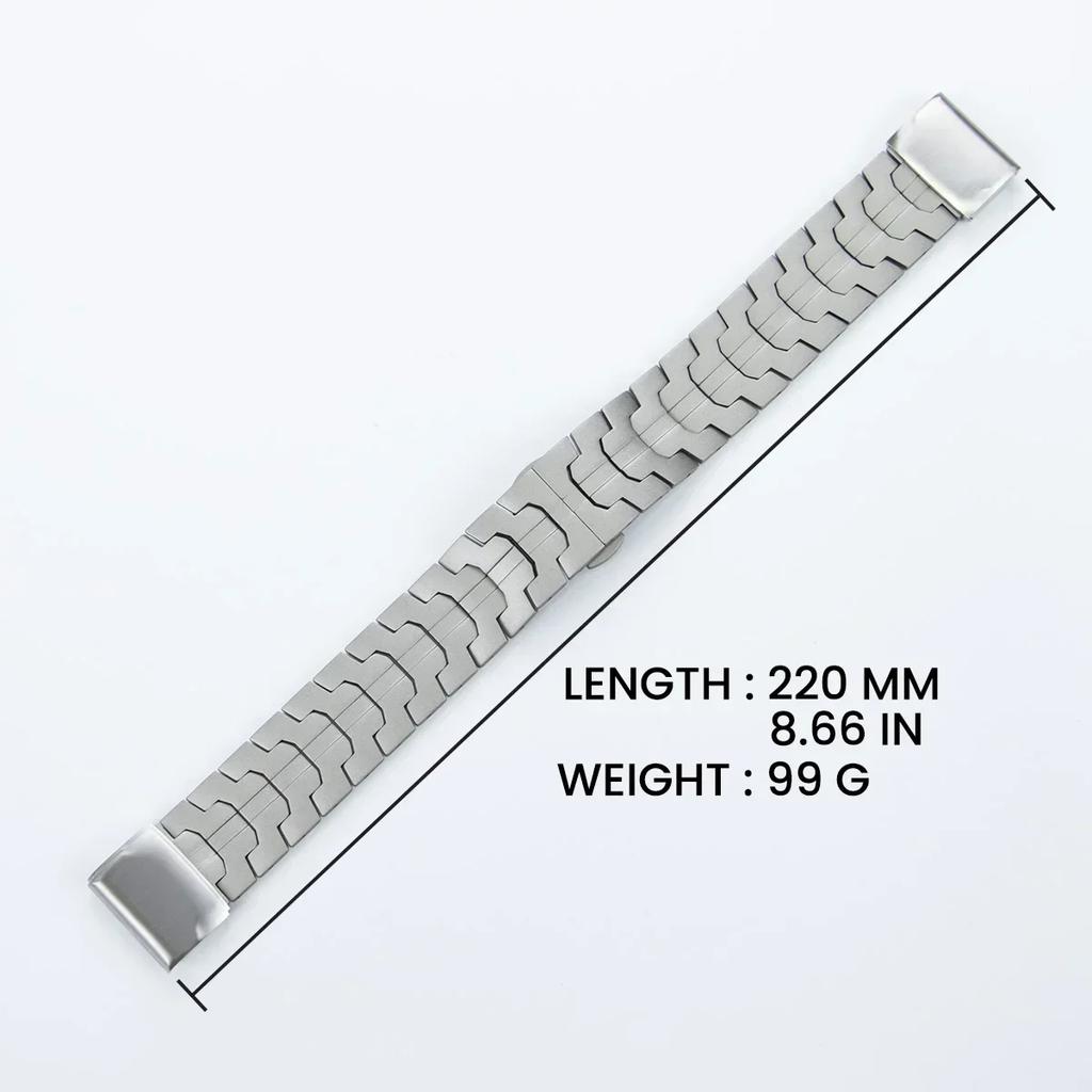 Titanium Color Strap For Garmin Fenix 5 5X 5XPlus 6 6X 6XPro 7x Stainless Steel Metal Band 26 22mm For Garmin Forerunner 945 935