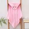 Toddler Bathrobe Infant Bath Towel Boy Girl Blankets Swaddle With Hood Cartoon Coral Fleece Towel Blanket Newborn Kids Bedding