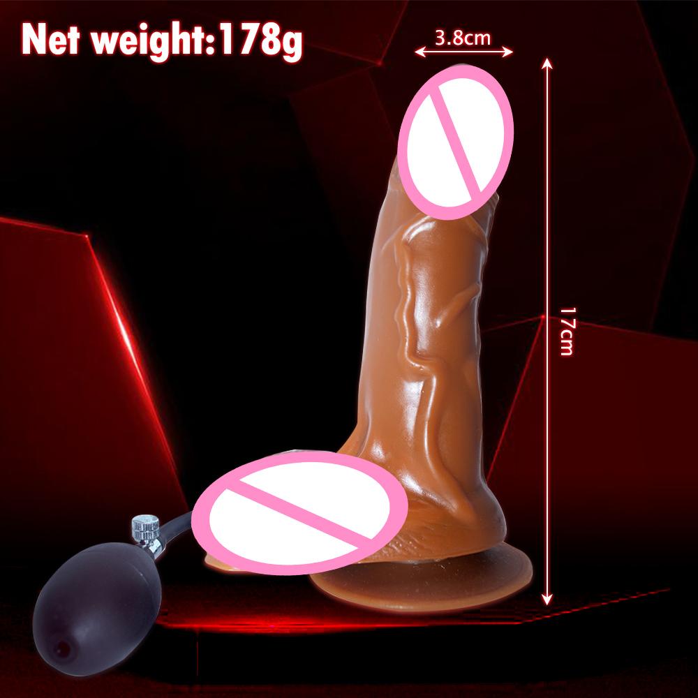Секс-игрушки для взрослых Реалистичный дилдо Стимуляция точки G, влагалища, ануса Надувной пенис Дилдо Анальный тренажер Секс-игрушки для взрослых для женщин
