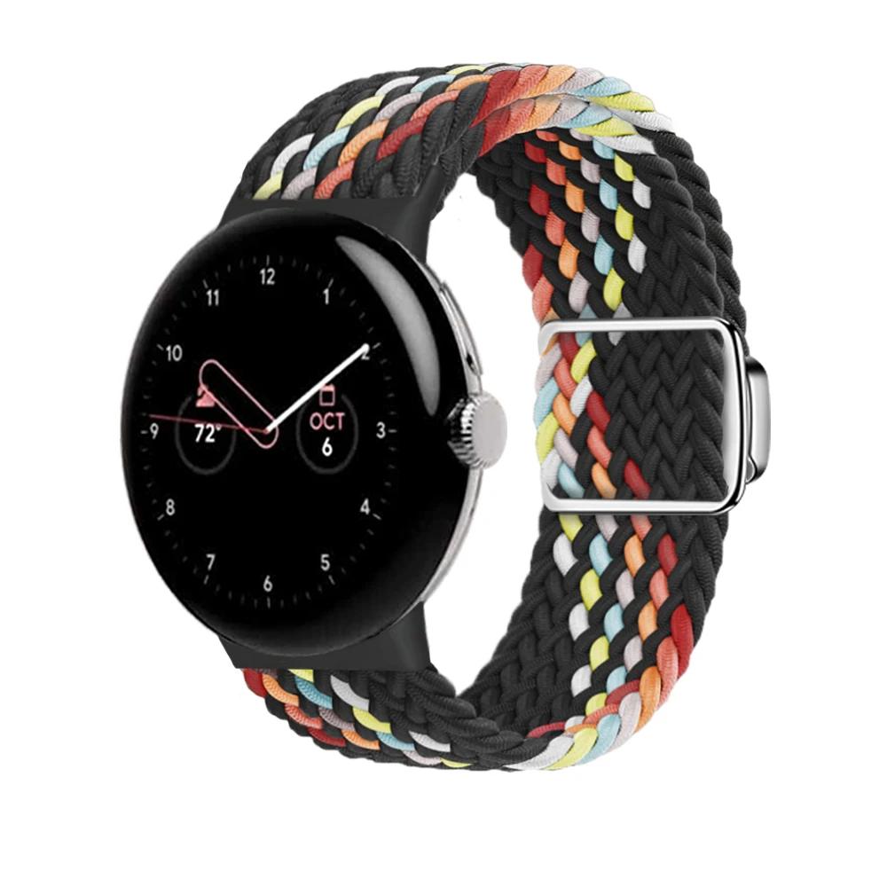 Плетеный ремешок-петля для Google Pixel Watch 4/3 41 мм Нейлоновый сменный браслет на запястье для Pixel Watch 4 3 2 1 Аксессуары для ремешка