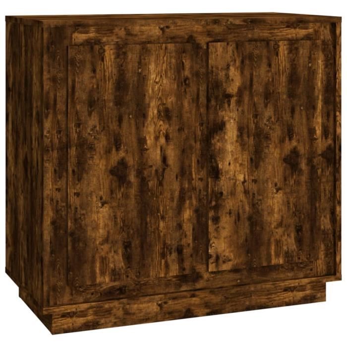 VidaXL Buffet Smoked Oak 80x34x75 Cm Engineered Wood 819889