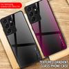 Роскошный градиентный чехол для телефона Samsung Galaxy S23 S21 S22 S24 S25 Ultra Plus Note 20 Ultra S21 FE S20 S23 FE 5G Чехол Стеклянный чехол