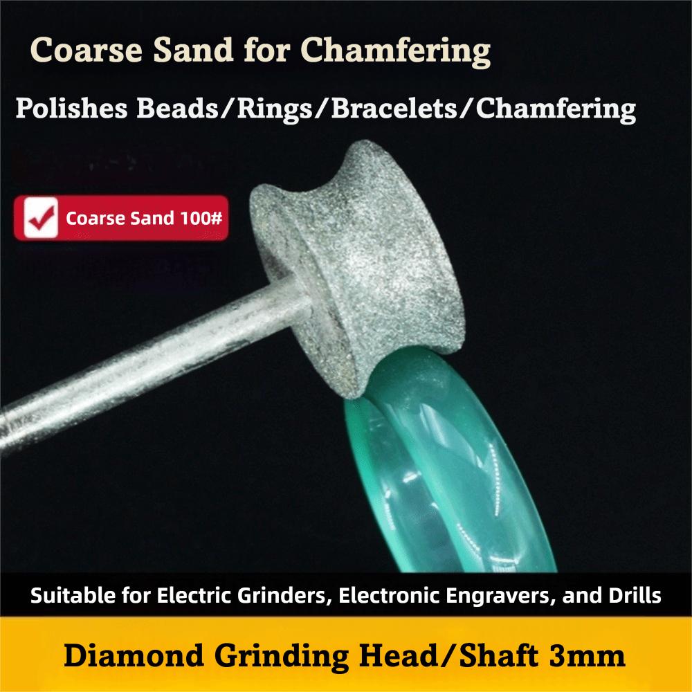 Вогнутый алмазный шлифовальный круг 2-8 мм Размер Диаметр хвостовика 3 мм Вращающийся шлифовальный инструмент Полировальный круг Керамическая заточка