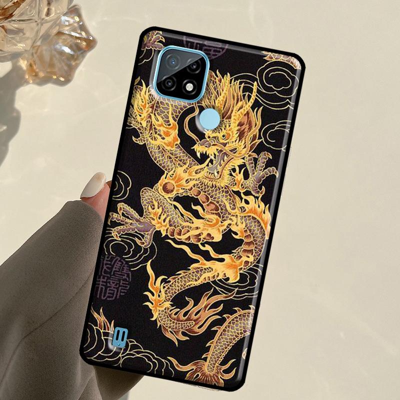 Модный Китайский Дракон Для Realme GT 7 Pro GT 6T 6 5 C67 C61 C55 C53 C51 C21Y C25S C75 10 11 12 13 14 Pro Plus Чехол