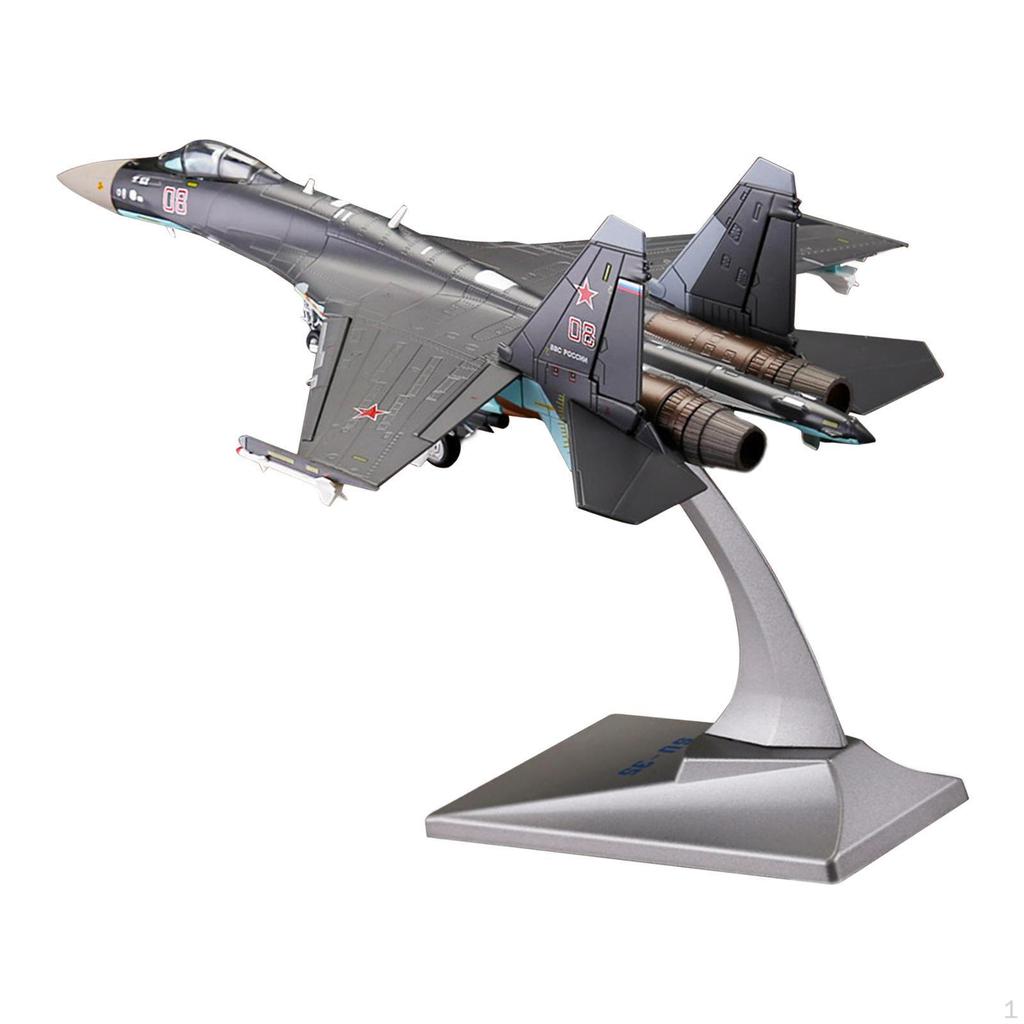1/72 Scale SU35 Airplane Model with Display Stand Aviation Commemorate Metal Fighter Plane for