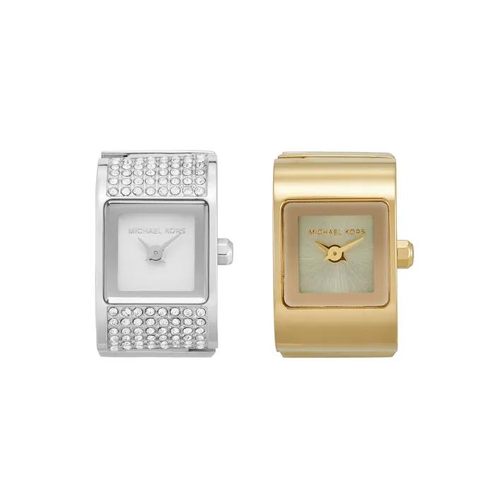 2 Types of Ring Watch Square Women's Metal Watches