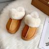 Fashion Litfun Women Fuzzy House Slippers Winter New Thick Sole Fluffy Indoor Slides Outdoor Fur Collar Cotton Shoes Warm Fluffy Slipper