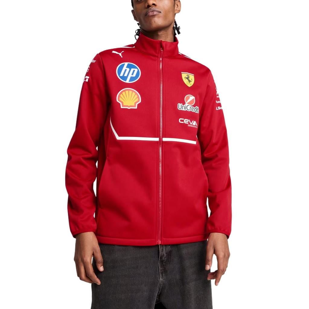 Puma Мужская мягкаяshell куртка на молнии X Scuderia Ferrari 2025 Командная 763940-01