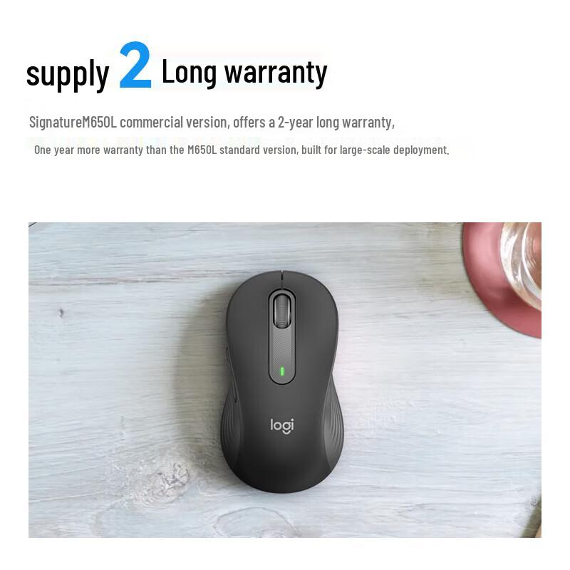Беспроводная бесшумная мышь Logitech M650L большого размера с двумя режимами