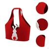Bunny Easter Bag Felt Tote with Handle Basket Container for Party Supplies