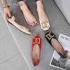 Comemore 2025 Ballerina Ladies Slip-on Shoes Women Spring Ballet Flats Square Toe Patent Leather Shoe Loafers Women Red