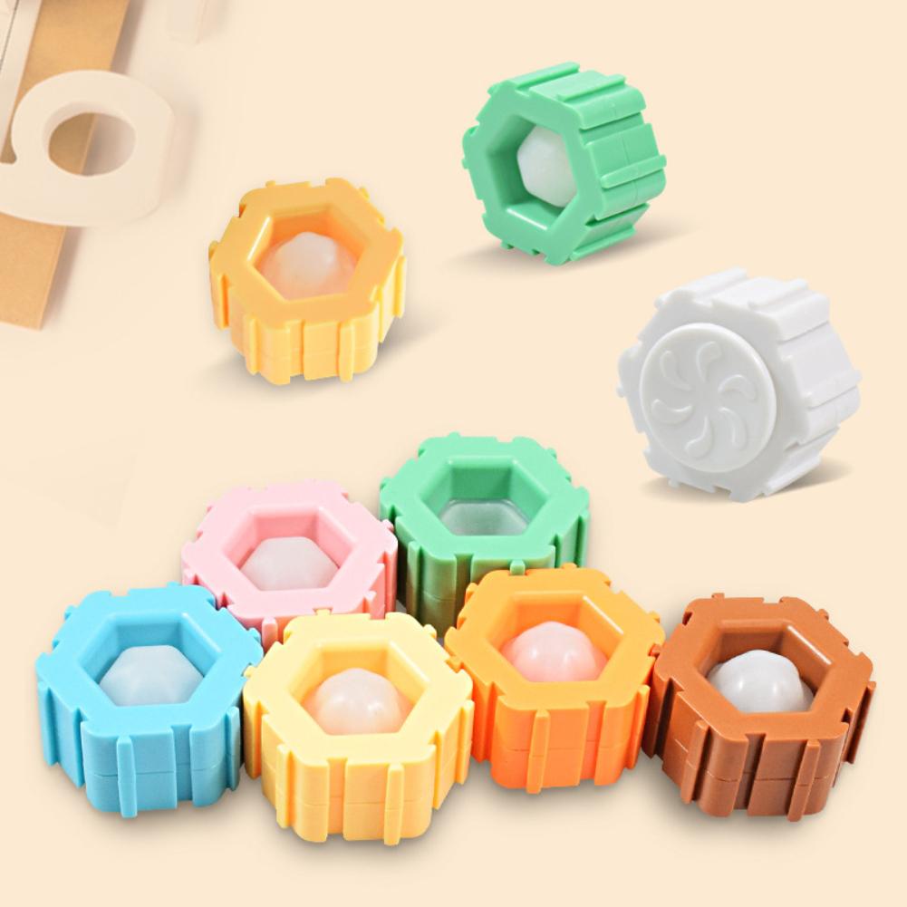 Простая головоломка с ямочками, строительные блоки, волчок, бесконечная сборка, антистрессовый пузырьковый спиннер, детский образовательный гироскоп, игрушка-непоседа