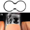 Auto Cup Holder Decorative Cover Carbon Fiber Cup Holder Trim Cover For Jeep For Grand For CHEROKEE 2011-21 Interior Accessories