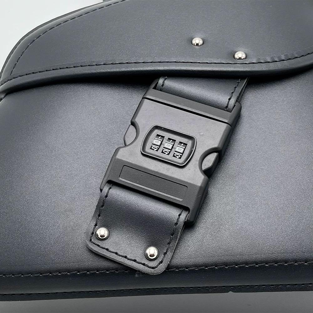 Мотоциклетные кофры из ПУ кожи Водонепроницаемые Боковые кофры для мотоцикла Кодовый замок Универсальные для Harley Suzuki Kawasaki Yamaha