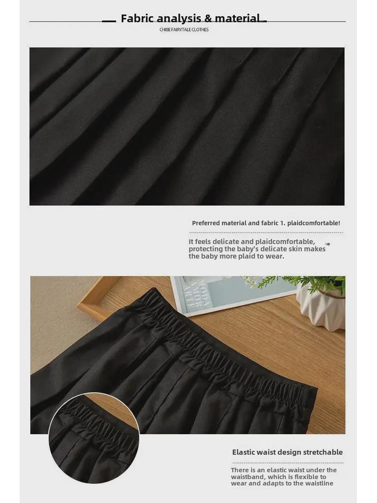 Юбка из шерстяной ткани для девочек на весну, осень и зиму — универсальная короткая юбка для школьников среднего и старшего возраста