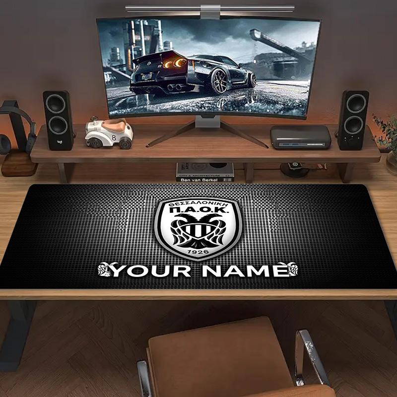 PAOK Thessaloniki Print Cushion Non-slip Laptop Tablet Big Mousepad XXL Mat Mini PC Playmat With Lock edge