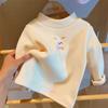 Warm and Cozy Unisex Children Fleece-Lined Base Layer Animal Sweatshirt Tops for Autumn and Winter Girls Cute Outerwear Clothes