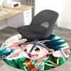 1pc Anime Cartoon Design Round Carpet - Office Chair Mat, Non-Slip Rug for Home Decor, Living Room, Bedroom, Game Room & Dormitory Flooring Gift Idea.