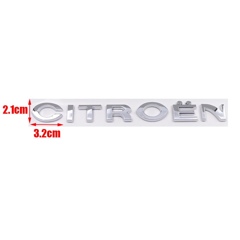 1pcs 3D Citroen ABS Car Rear Letter logo Rear Bumper tail door trunk sticker car rear Emblem sticker styling Accessories