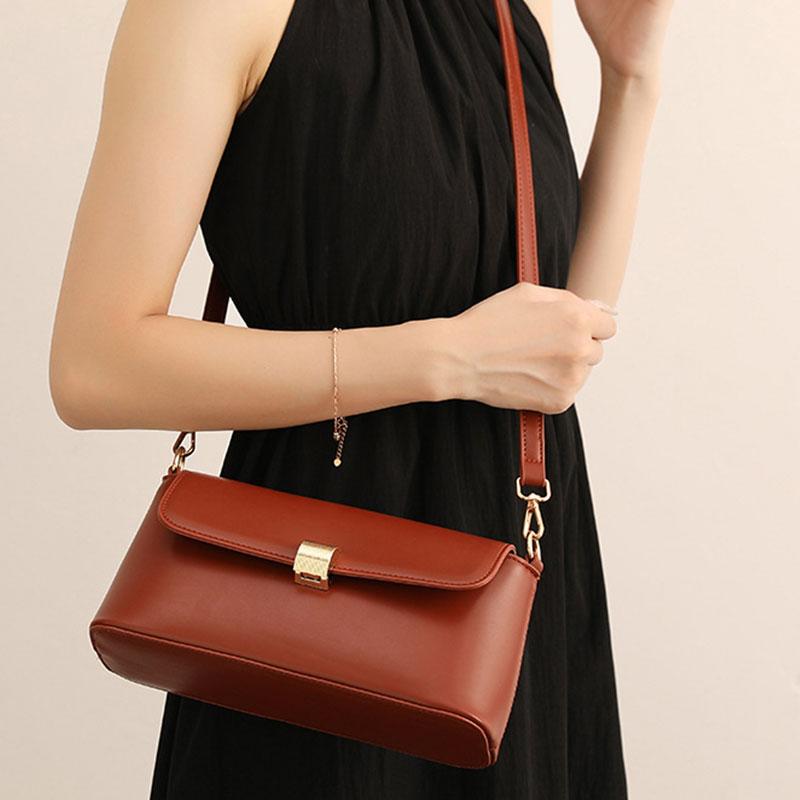 Women's Bag   PU Leather Shoulder Bag Designer Luxury Handbags Fashion Crossbody Rectangular Bags for Woman
