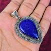 Подвеска из лазурита, ювелирное изделие ручной работы из драгоценных камней, кулон из цельного серебра 925 пробы, уникальный дизайн ювелирного украшения