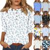 Женские футболки с милым принтом, блузки, повседневные базовые топы больших размеров, пуловеры для рубашек с рукавами 3/4