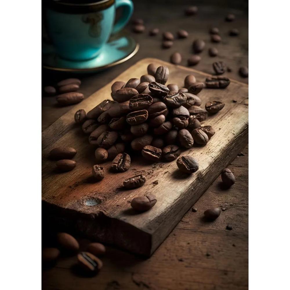Coffee and Coffee Beans Food Modern Poster Canvas Painting Modular Wall Art Picture for Kitchen Restaurant Bar Home atio