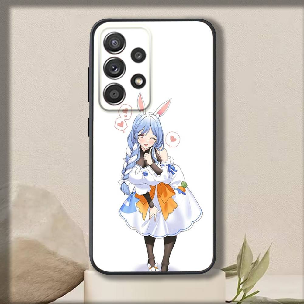 U-Usada Anime P-Pekoras Phone Case For Samsung S 25,24,23,22,30,21,10,9,Ultra,Plus,Lite,FE,4,5 G Soft Black Case