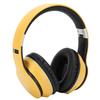 Наголовная беспроводная Bluetooth-гарнитура Складные стерео спортивные наушники Поддержка режима радио(желтый )