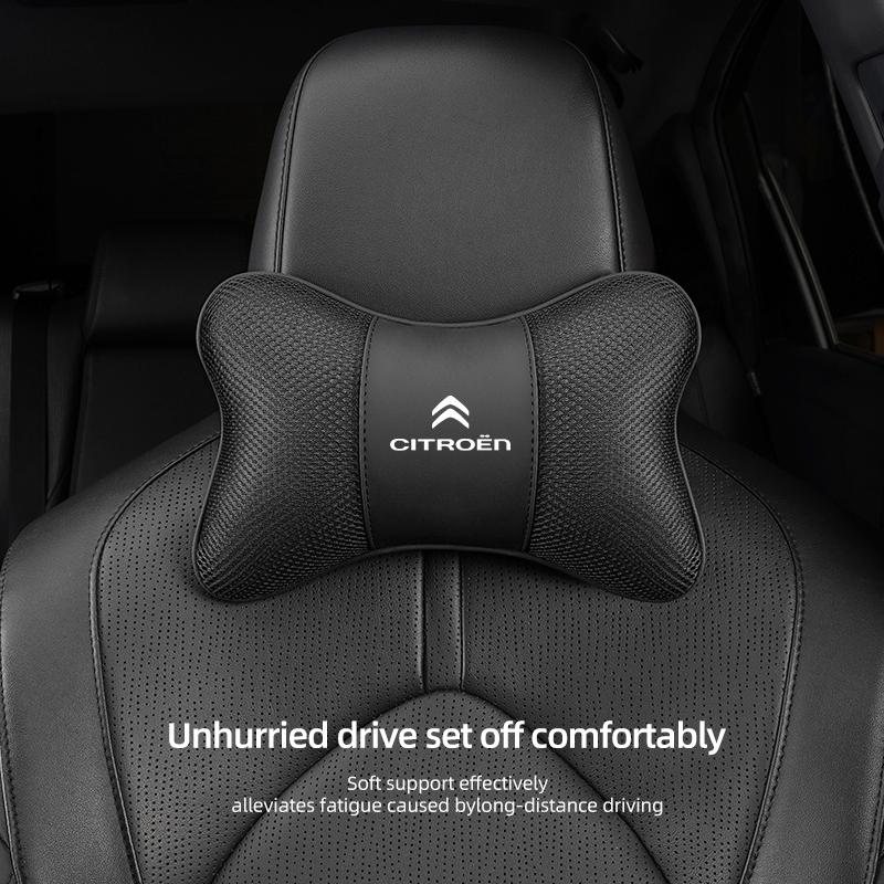 Ice Silk Breathable Car Seat Headrest Neck Pillow For Citroen C3 C5 C5X C4 e-C4 X e-C3 C-Elysee Berlingo C1 C-Crosser C6 C2