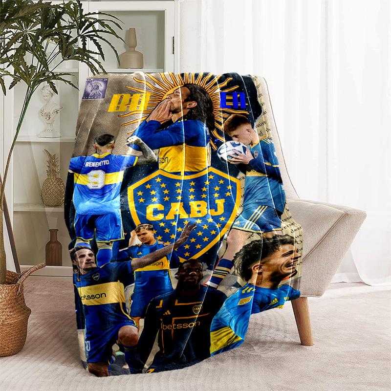1pc Blanket - Club Atlético Boca Juniors Print Design, Lightweight Blanket for Sofa, Bed- Soft &Warm, Gift for All Seasons