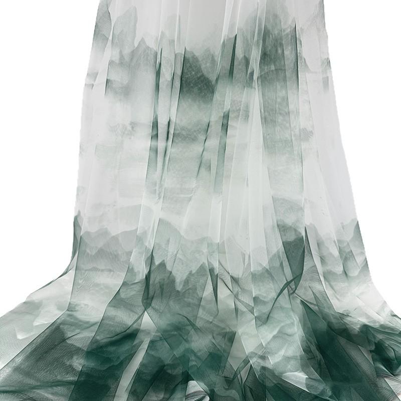 Прозрачная марлевая занавеска для двери с каллиграфией: Древнекитайский стиль для чайного дома и фотографии