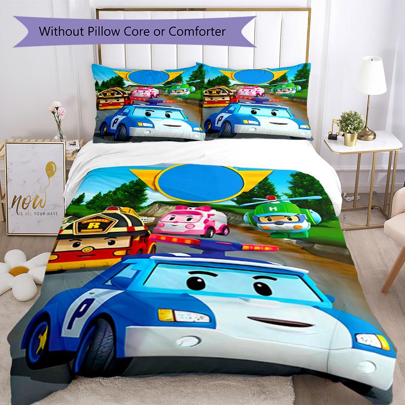 Train Adventure: Titipo's Journey 3‑Piece Bedding Set,Soft Duvet Cover with 33 Pillowcases,Multi‑Scene Home Dorm Use,Ideal Gift for Birthday & Holiday