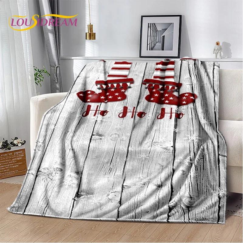 Merry Christmas Tree Santa Claus Gift Plush Blanket,Flannel Blanket Throw Blanket for Living Room Bedroom Bed Sofa Picnic Hiking