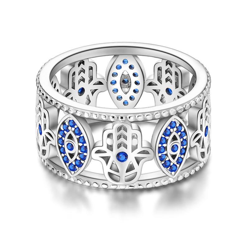 Daisy Sparkling Crown Ring Colorful Star Moon Butterfly Evil Eyes for Women Original Rings Classic Wedding Jewelry