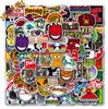 Set of 100 Skateboard Brand for Water Smartphone Stickers, Waterproof, Decals, Stylish, Cool, Popular, Laptops, Computers, Snowboarding, Luggage,