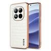 AZNS для Xiaomi Poco M8 Pro 5G/Redmi Note 15 Pro+ 5G (Глобальный) Чехол Электролитическое покрытие Текстура крокодила ПУ + ТПУ Чехол для телефона