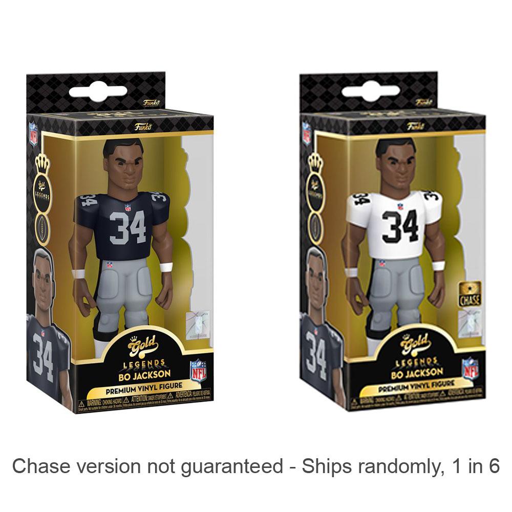 Виниловые 5-дюймовые виниловые пластинки Gold Chase NFL Raiders Bo Jackson поставляются 1 из 6
