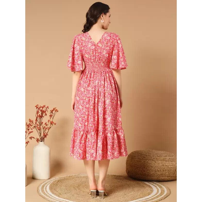 Western Wear Женское платье макси А-силуэта с принтом нарядная одежда с верхом и туникой А-силуэта VHF-3120