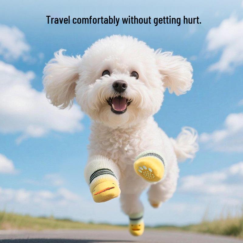 Высококачественные нескользящие носки для домашних животных для маленьких собак - Хлопковые пинетки для пуделей и тедди