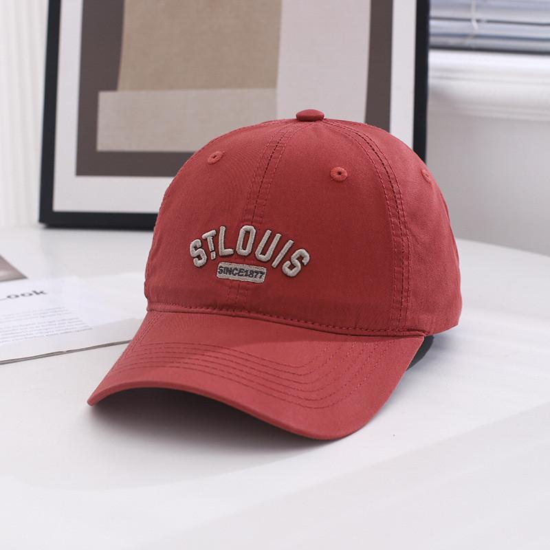 Stlouis Letters Embroidery Duck Cap Outdoor Spring Women Shade Sunscreen Fishing