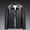 Осенняя мужская кожаная куртка с лацканами, корейская мужская кожаная куртка из искусственной кожи, кожаная куртка больших размеров, мужская