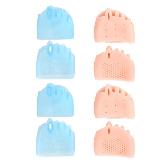 4 пары силиконовых разделителей пальцев ног для женщин, мягкие разделители пальцев ног для перекрывающихся пальцев ног, корректор стопы, выпрямитель для перекрывающихся пальцев ног