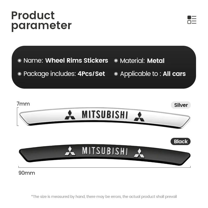 Алюминиевая Наклейка Значок Декорация На Диски Колес Для Mitsubishi Ralliart Lancer Outlander Pajero ASX Galant