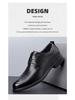 Men's Genuine Leather Breathable Formal Shoes – Top Layer Cowhide, Pointed Toe, Hollow Design, High-End Casual Style
