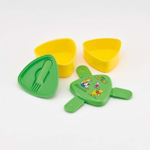 Skater Antibacterial Triangular Rice Ball Lunch Box Two Tiers 500ml Rice Ball Case Microwave Safe Cute Children Disney Winnie the Pooh Retro Pooh ONWT